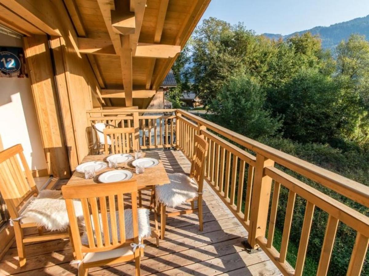 Modern 3 Bed Penthouse Apartment, Balcony & Garage, Close To Village & Ski Bus Samoëns Dış mekan fotoğraf