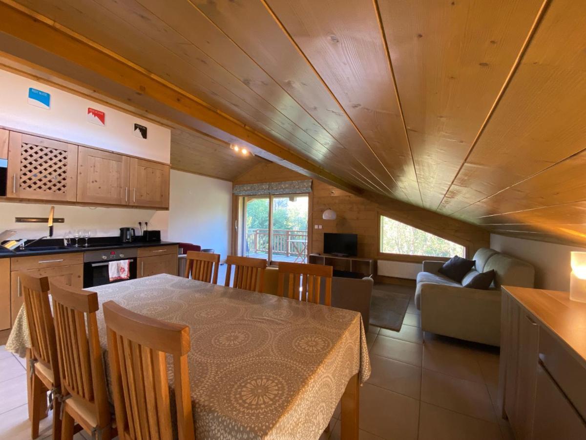 Modern 3 Bed Penthouse Apartment, Balcony & Garage, Close To Village & Ski Bus Samoëns Dış mekan fotoğraf